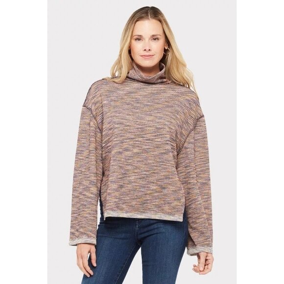 Free People We The Free Sunny Days Turtleneck Sweater Womens X Small Multicolor - Picture 1 of 9